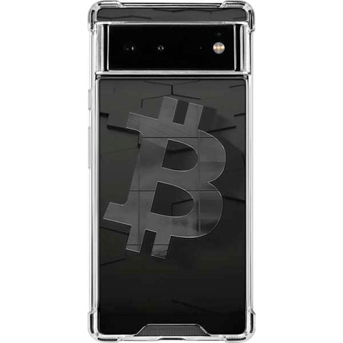 Bitcoin Textured Logo Google Pixel 6 Clear Case